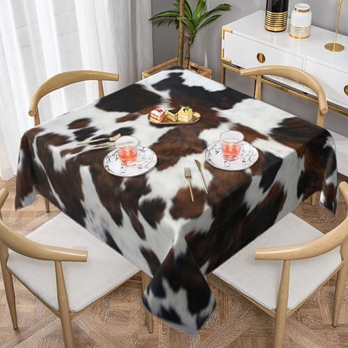 Rindsleder Hellbraun Schwarz-Weiß Textur Quadratische staubdichte Tischdecke wasserdichte Tischdecke 55x55 Zoll Rindsleder Hellbraun Schwarz-Weiß Textur Quadratische staubdichte Tischdecke wasserdichte Tischdecke 55x55 Zoll von BYwenhopnbs