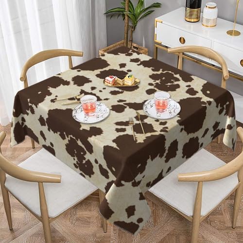 Rindslederdruck, quadratisch, staubdicht, wasserdicht, Tischdecke, 139,7 x 139,7 cm von BYwenhopnbs