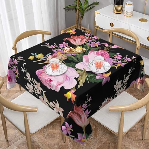 Rosa Rosen Vintage auf Natur RoseSquare staubdichte Tischdecke wasserdichte Tischdecke 55x55Zoll Rosa Rosen Vintage auf Natur RoseSquare staubdichte Tischdecke wasserdichte Tischdecke 55x55Zoll von BYwenhopnbs