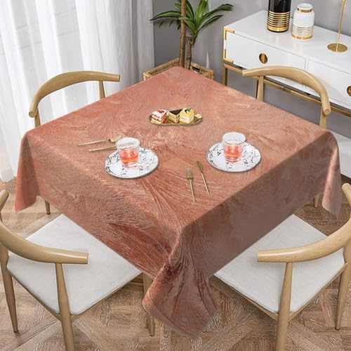 Roségold-Kupfertextur, metallisch, quadratisch, staubdicht, wasserdicht, Tischdecke, 139,7 x 139,7 cm Roségold-Kupfertextur, metallisch, quadratisch, staubdicht, wasserdicht, Tischdecke, 139,7 x 139,7 cm von BYwenhopnbs