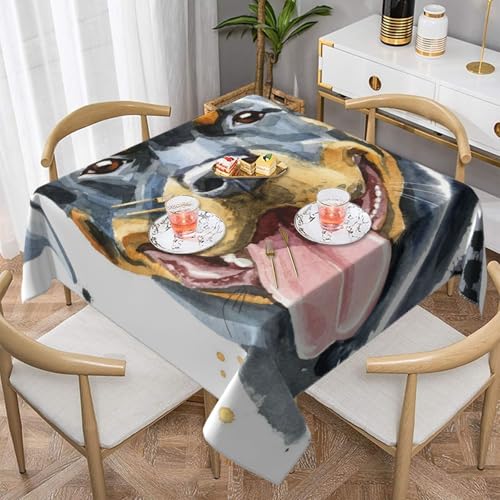 Rottweiler HeadSquare Staubdichte Tischdecke wasserdichte Tischdecke 55x55Zoll Rottweiler HeadSquare Staubdichte Tischdecke wasserdichte Tischdecke 55x55Zoll von BYwenhopnbs