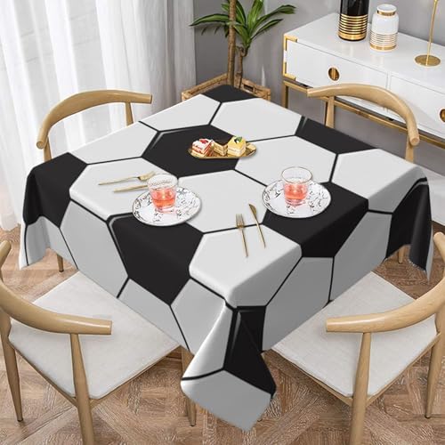 Tischdecke mit Fußball-Textur, quadratisch, staubdicht, wasserdicht, 139,7 x 139,7 cm Tischdecke mit Fußball-Textur, quadratisch, staubdicht, wasserdicht, 139,7 x 139,7 cm von BYwenhopnbs