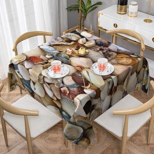 Verschiedene Muscheln, quadratisch, staubdicht, wasserdicht, Tischdecke, 139,7 x 139,7 cm Verschiedene Muscheln, quadratisch, staubdicht, wasserdicht, Tischdecke, 139,7 x 139,7 cm von BYwenhopnbs