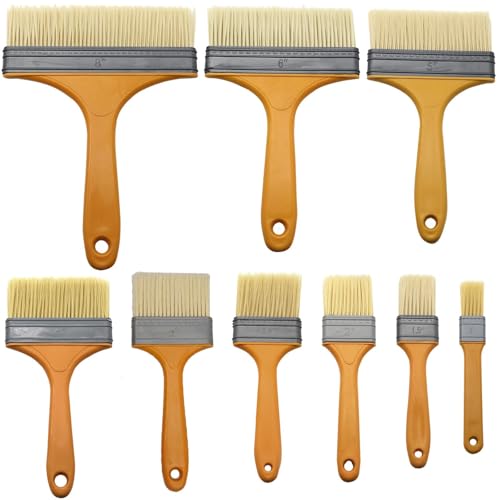 9 x Splitter-Pinsel, weiche Borsten, Wandmalpinsel, Lack, Holzbeize, Pinsel-Set für Möbel, Zaun, Flachpinsel für Malerei, Öl, Acryl, 3,8 cm, 2,5 cm, 7,6 cm, 2,5 cm, 7,6 cm, 20,3 cm 9 x Splitter-Pinsel, weiche Borsten, Wandmalpinsel, Lack, Holzbeize, Pinsel-Set für Möbel, Zaun, Flachpinsel für Malerei, Öl, Acryl, 3,8 cm, 2,5 cm, 7,6 cm, 2,5 cm, 7,6 cm, 20,3 cm von BZCWHWY