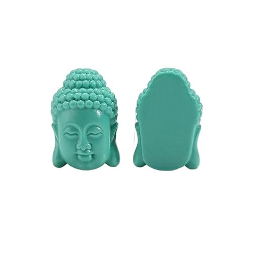 BZSDDY 17–23 mm, 10 Stück, Lotusblume, Kunstharz, Koralle, Buddhakopf-Perlen, Charm-Anhänger, Buddhakopf-Abstandshalter-Perlen zur Schmuckherstellung, tibetische Buddha-Perlen von BZSDDY
