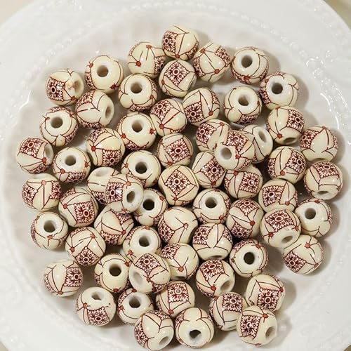 BZSDDY 20pcs 12mm rote Blumen runde Keramikperlen, Porzellanperlen für Schmuckherstellung, DIY -Armbänder, Ohrringe, Halsketten Crafting BZSDDY 20pcs 12mm rote Blumen runde Keramikperlen, Porzellanperlen für Schmuckherstellung, DIY -Armbänder, Ohrringe, Halsketten Crafting von BZSDDY
