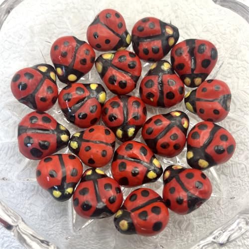 BZSDDY 5/10pcs 16 * 16 mm handbemalte Insektenporzellanperlen, Keramikperlen für Schmuckherstellung, Halskette, Armband DIY-Handwerk BZSDDY 5/10pcs 16 * 16 mm handbemalte Insektenporzellanperlen, Keramikperlen für Schmuckherstellung, Halskette, Armband DIY-Handwerk von BZSDDY