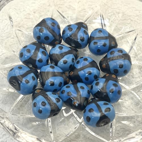 BZSDDY 5/10pcs 16 * 16 mm handbemalte Insektenporzellanperlen, Keramikperlen für Schmuckherstellung, Halskette, Armband DIY-Handwerk BZSDDY 5/10pcs 16 * 16 mm handbemalte Insektenporzellanperlen, Keramikperlen für Schmuckherstellung, Halskette, Armband DIY-Handwerk von BZSDDY