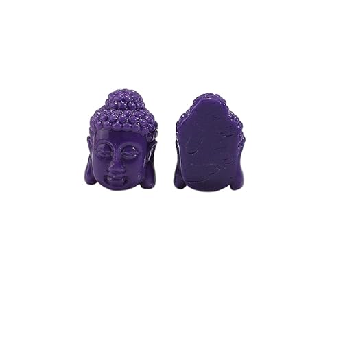 BZSDDY Buddhakopf-Perlen aus rosa Muschelharz, Koralle, 11 x 15 mm, Charm-Anhänger, Buddhakopf-Abstandshalter-Perlen zur Schmuckherstellung, tibetische Buddha-Perlen, 30 Stück von BZSDDY