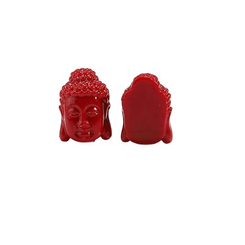 BZSDDY Buddhakopf-Perlen aus rosa Muschelharz, Koralle, 11 x 15 mm, Charm-Anhänger, Buddhakopf-Abstandshalter-Perlen zur Schmuckherstellung, tibetische Buddha-Perlen, 30 Stück BZSDDY Buddhakopf-Perlen aus rosa Muschelharz, Koralle, 11 x 15 mm, Charm-Anhänger, Buddhakopf-Abstandshalter-Perlen zur Schmuckherstellung, tibetische Buddha-Perlen, 30 Stück von BZSDDY