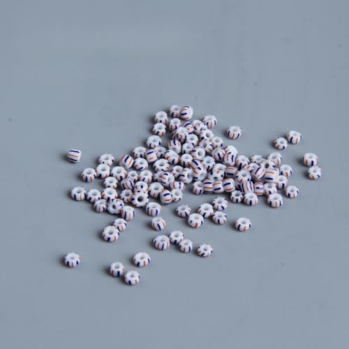 BZSQD 1500/4500 Stück 3/4 mm blau-weiße Vintage-gestreifte Glasperlen, Bunte tschechische Glas-Rocailles für die Herstellung von Armbändern, Halsketten, DIY-Handwerk BZSQD 1500/4500 Stück 3/4 mm blau-weiße Vintage-gestreifte Glasperlen, Bunte tschechische Glas-Rocailles für die Herstellung von Armbändern, Halsketten, DIY-Handwerk von BZSQD