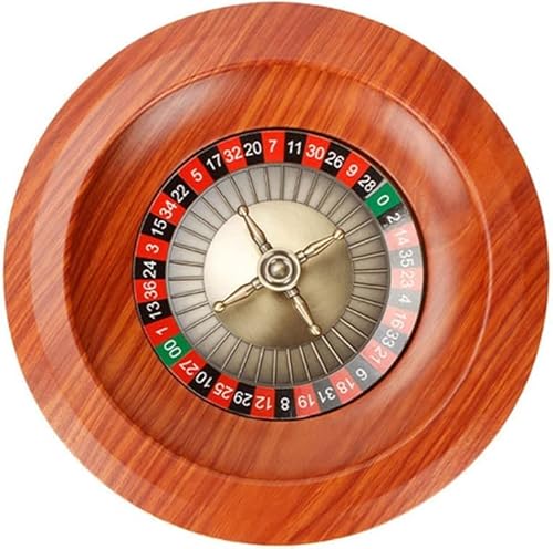 BZVCRTYKL Roulette-Spielset, 12-Zoll-Roulette-Rad-Set aus robustem Holz, Roulette-Set mit Doppel-Null-Layout for eine Club-Nachtparty, Roulette-Rad-Spielset, Plattenspieler, Freizeit-Tischspiele/663 von BZVCRTYKL