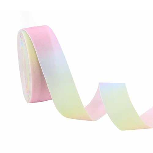 Regenbogen-Samtband, 2,5 cm x 4,5 m, durchgehende Spule für Weihnachtsgeschenkverpackungen, Kranzherstellung, Luxushandwerk und Hochzeitsdekorationen Regenbogen-Samtband, 2,5 cm x 4,5 m, durchgehende Spule für Weihnachtsgeschenkverpackungen, Kranzherstellung, Luxushandwerk und Hochzeitsdekorationen von BZWKQA