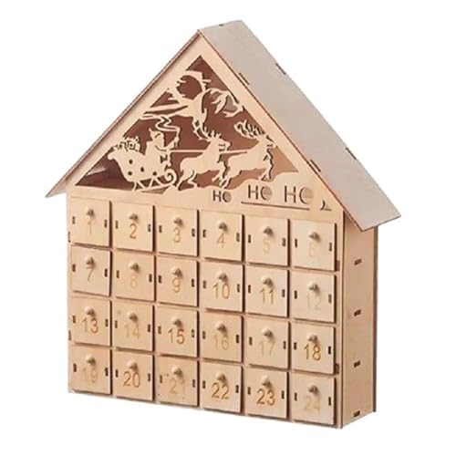 27,9 cm Holz Adventskalender mit LED-Lichtern - 24 Tage Weihnachten Adventskalender Countdown Kalender mit 24 Aufbewahrungsschubladen und Weihnachtsdekoration DIY Adventskalender Geschenk für Familie 27,9 cm Holz Adventskalender mit LED-Lichtern - 24 Tage Weihnachten Adventskalender Countdown Kalender mit 24 Aufbewahrungsschubladen und Weihnachtsdekoration DIY Adventskalender Geschenk für Familie von BaYuYPOO