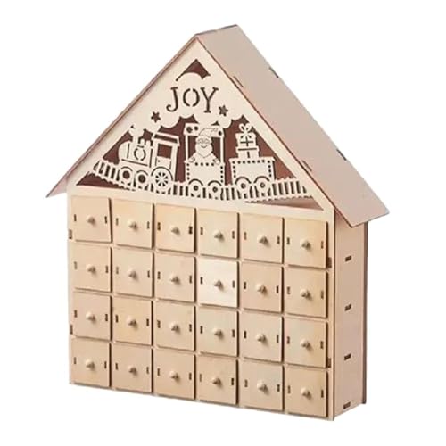 27,9 cm Holz Adventskalender mit LED-Lichtern - 24 Tage Weihnachten Adventskalender Countdown Kalender mit 24 Aufbewahrungsschubladen und Weihnachtsdekoration DIY Adventskalender Geschenk für Familie 27,9 cm Holz Adventskalender mit LED-Lichtern - 24 Tage Weihnachten Adventskalender Countdown Kalender mit 24 Aufbewahrungsschubladen und Weihnachtsdekoration DIY Adventskalender Geschenk für Familie von BaYuYPOO