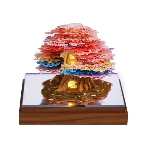 3D Tischkalender 2026, Zeitmesser Kalender 2026, Abreißen 3D Herry Blossom Haus Papier Kunst Notizblock mit LED-Lichtern, Kreativer 3D Memo Artsy Pad Kalender, DIY Papier Schnitzen Geschenk 3D Tischkalender 2026, Zeitmesser Kalender 2026, Abreißen 3D Herry Blossom Haus Papier Kunst Notizblock mit LED-Lichtern, Kreativer 3D Memo Artsy Pad Kalender, DIY Papier Schnitzen Geschenk von BaYuYPOO