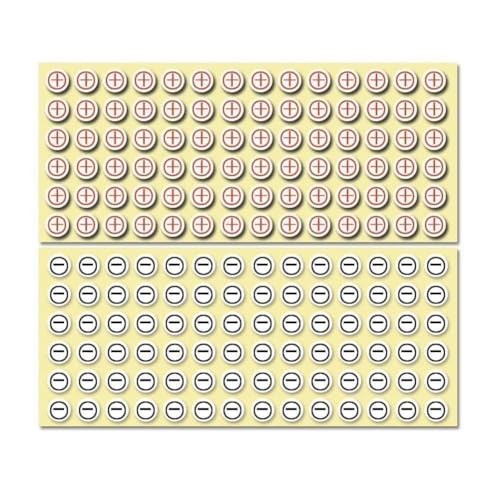 Positive und negative Etiketten, Aufkleber, Etiketten, plus runde Aufkleber, beschichtet 8 mm und Papier, Aufkleber, Minus H4q0 Kinder, Oster-Aufklebergläser, Gewürzblätter, freie von BaYuYPOO