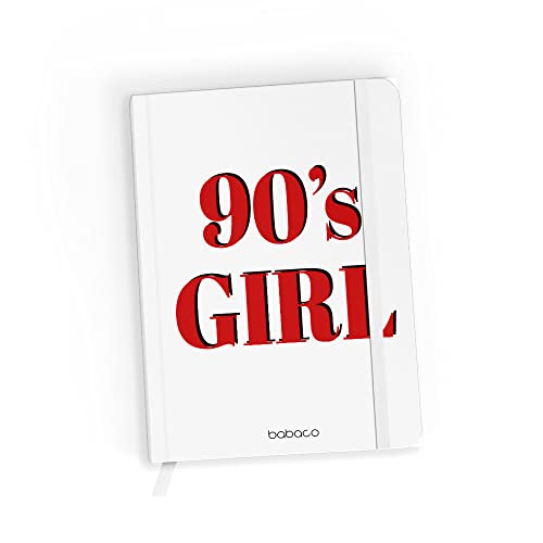 ERT GROUP Original und offiziell lizenziert von Babaco Notizbuch, Muster 90's Girl 001 white, mit liniertes Papier, A5 von Babaco