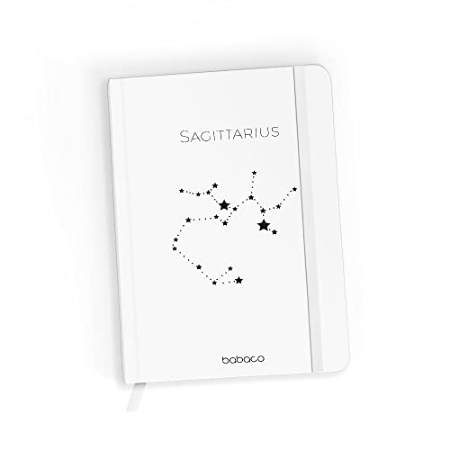 ERT GROUP Original und offiziell lizenziert von Babaco Notizbuch, Muster Zodiac Constellation 009 white, mit liniertes Papier, A5 von Babaco