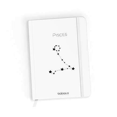 ERT GROUP Original und offiziell lizenziert von Babaco Notizbuch, Muster Zodiac Constellation 012 white, mit liniertes Papier, A5 von Babaco