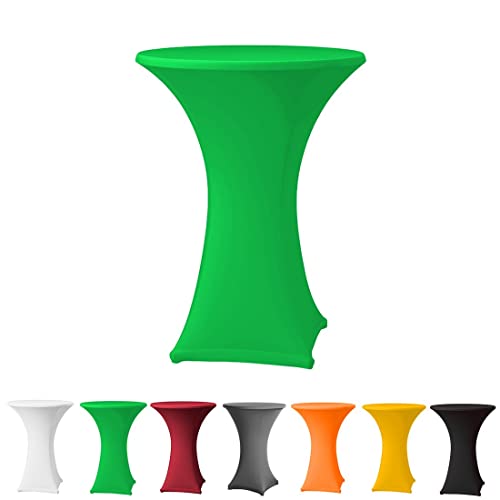 Babat Stehtischhusse Stretch Premium Qualität in Farbe apfelgrün und Durchmesser 60-65 für Bistrotisch/Stehtisch von Babat