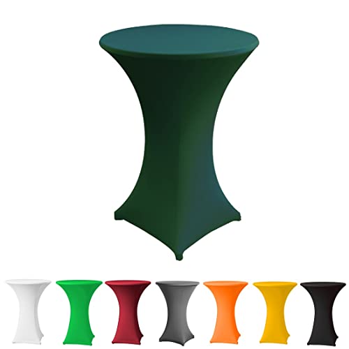 Babat Stehtischhusse Stretch Premium Qualität in Farbe jägergrün und Durchmesser 60-65 für Bistrotisch/Stehtisch von Babat