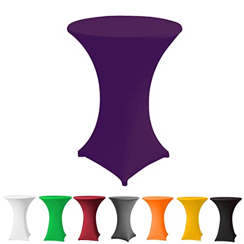 Babat Stehtischhusse Stretch Premium Qualität in Farbe lila und Durchmesser 70-75 für Bistrotisch/Stehtisch von Babat
