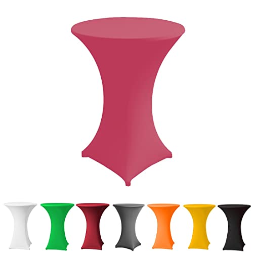 Babat Stehtischhusse Stretch Premium Qualität in Farbe pink und Durchmesser 60-65 für Bistrotisch/Stehtisch von Babat