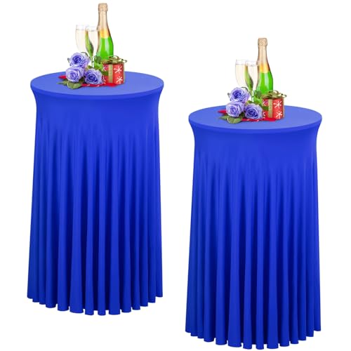 Babenest Blau 60x110 Stehtisch Hussen mit Rock, 2er Set Stretch Tischhussen Runder Cocktail Tischrock, Tischdecke Stehtisch Abdeckung für Bistrotisch, Bartisch, Party, Hochzeit, Banketttisch Babenest Blau 60x110 Stehtisch Hussen mit Rock, 2er Set Stretch Tischhussen Runder Cocktail Tischrock, Tischdecke Stehtisch Abdeckung für Bistrotisch, Bartisch, Party, Hochzeit, Banketttisch von Babenest