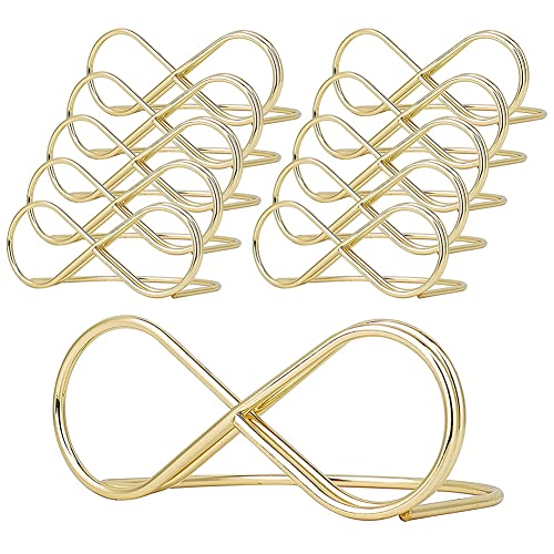 Babioms Gold Tischkartenhalter 10 Stk. Hochzeit Sitzetiketten Tischkartenclips Namenseinstellung Tischkartenhalter Foto Bildkarten Displayständer Party Golden Metall von Babioms