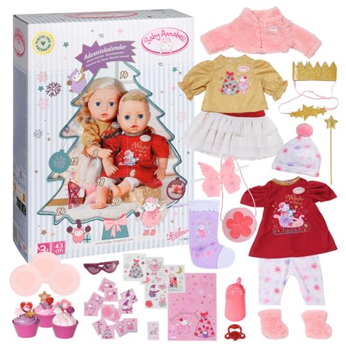 Baby Annabell Adventskalender mit 24 Überraschungen, enthält Kleidung und Accessoires für 43 cm Puppen, 709634 Zapf Creation Baby Annabell Adventskalender mit 24 Überraschungen, enthält Kleidung und Accessoires für 43 cm Puppen, 709634 Zapf Creation von Baby Annabell