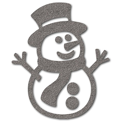 Reflektor Bügelbild Schneemann, Applikation Winter-Motiv, reflektierend von Folius