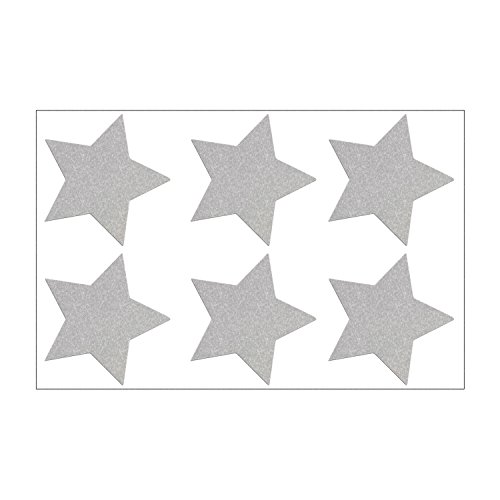 Reflektor Sterne Aufbügler Set für Kinderkleidung (6 Sterne je 4,5 cm), reflektierende Sternchen zum Aufbügeln von Folius