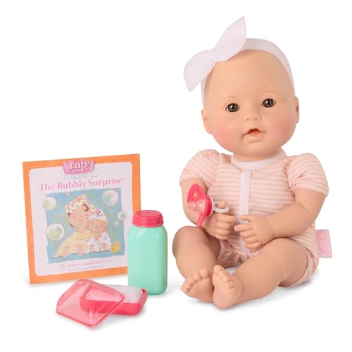 Baby Sweetheart Baby Puppe mit Kleidung, Schnuller und Zubehör zum Baden – Weiche Puppe und Bilderbuch auf Englisch – Spielzeug ab 2 Jahre Baby Sweetheart Baby Puppe mit Kleidung, Schnuller und Zubehör zum Baden – Weiche Puppe und Bilderbuch auf Englisch – Spielzeug ab 2 Jahre von Baby Sweetheart