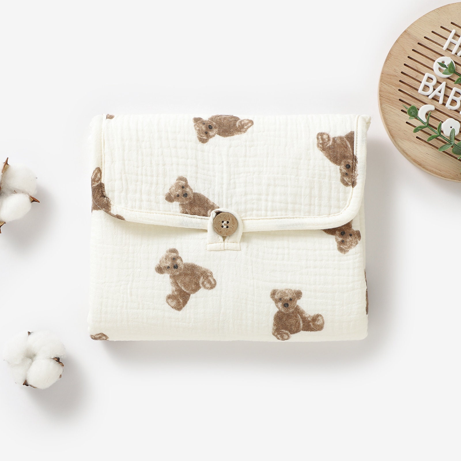 Kleiner Teddy Bär Wickelauflage Aus Bio-Baumwolle | Wasserfest Waschbar Unisex Baby Jungen Mädchen Neugeborenen Dusche Geschenk Kleiner Teddy Bär Wickelauflage Aus Bio-Baumwolle | Wasserfest Waschbar Unisex Baby Jungen Mädchen Neugeborenen Dusche Geschenk von BabyBellsUK