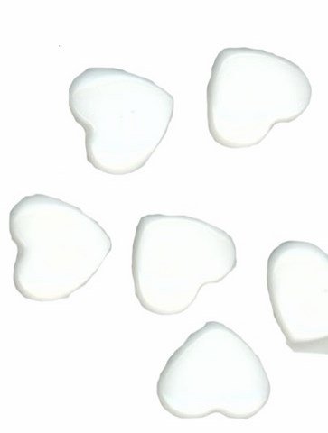 BabySnap® Kunststoff Druckknöpfe Herz glänzend (H03 Weiß) von BabySnap