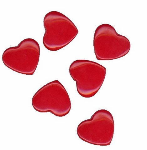 BabySnap® Kunststoff Druckknöpfe Herz glänzend (H54 Chilirot) von BabySnap