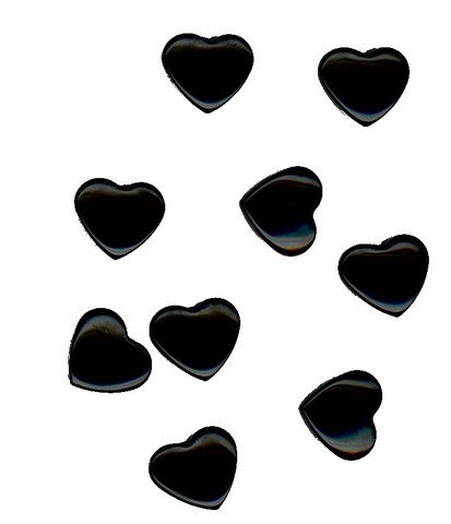 BabySnap?? Kunststoff Druckkn??pfe Herz gl??nzend (H05 Schwarz) von BabySnap