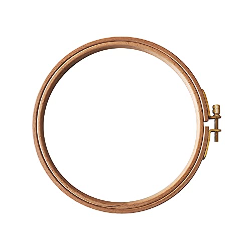 BabySnap Stickrahmen aus Holz mit Schraube aus Messing, rund, Sticken, verstellbar 4-11 Zoll (15cm) von BabySnap