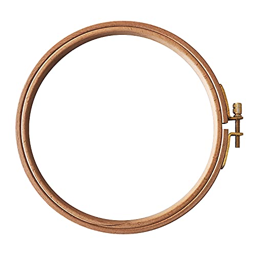 BabySnap Stickrahmen aus Holz mit Schraube aus Messing, rund, Sticken, verstellbar 4-11 Zoll (24cm) von BabySnap