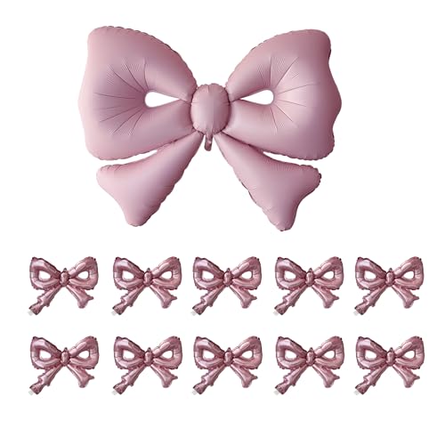 11 Stück rosa Schleife Nylon Ballons für Geburtstagsdekorationen – große und kleine Folienballons für Brautparty, Babyparty, Junggesellinnenabschied & Mädchen Themenparty Supplies 11 Stück rosa Schleife Nylon Ballons für Geburtstagsdekorationen – große und kleine Folienballons für Brautparty, Babyparty, Junggesellinnenabschied & Mädchen Themenparty Supplies von Babytree