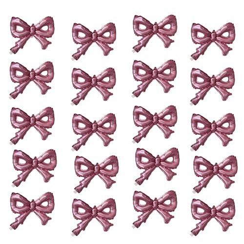 20 Stück rosa Schleifen-Nylonballons für Geburtstagsdekorationen – wiederverwendbare Folienballons für Brautparty, Babyparty, Junggesellinnenabschied, Mädchen-Mottoparty-Zubehör, 20 Stück 20 Stück rosa Schleifen-Nylonballons für Geburtstagsdekorationen – wiederverwendbare Folienballons für Brautparty, Babyparty, Junggesellinnenabschied, Mädchen-Mottoparty-Zubehör, 20 Stück von Babytree