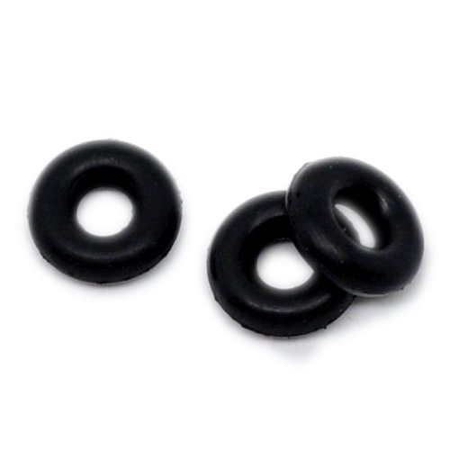 Bacabella 11015 Gummi Stopper (10 Stück) 6mm Durchmesser schwarz als Perlenstopper/kleine Ringe für z.B. European Beads von Bacabella