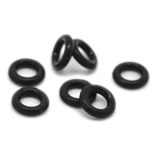 Bacabella 11017 Gummi Stopper (10 Stück) 8mm Durchmesser schwarz als Perlenstopper/kleine Ringe für z.B. European Beads von Bacabella