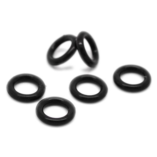 Bacabella 11019 Gummi Stopper (10 Stück) 10mm Durchmesser schwarz als Perlenstopper/kleine Ringe für z.B. European Beads von Bacabella