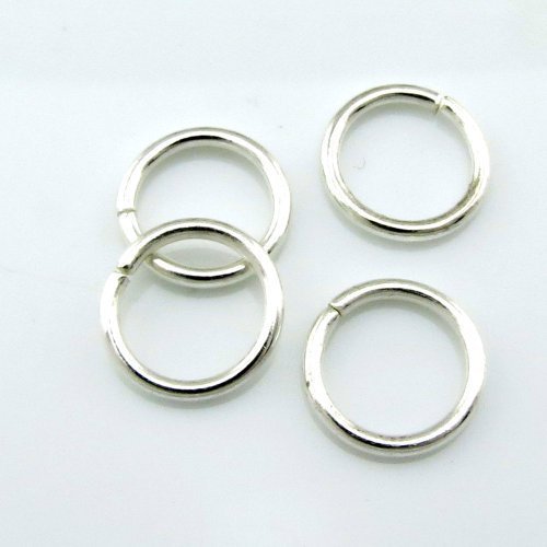Bacabella 11112 Offene Biegeringe Silber 1,5mm dick x 12mm (10 Stück) von Bacabella
