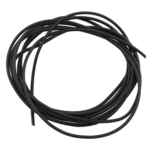 Bacabella 15061 Kautschukband 1m schwarz 1mm rund aus Gummi (Meterware bis 5m in einem Stück) von Bacabella