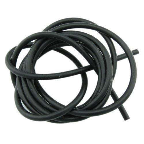 Bacabella 15063 Kautschukband 1m schwarz 3mm rund aus Gummi (Meterware bis 5m in einem Stück) von Bacabella