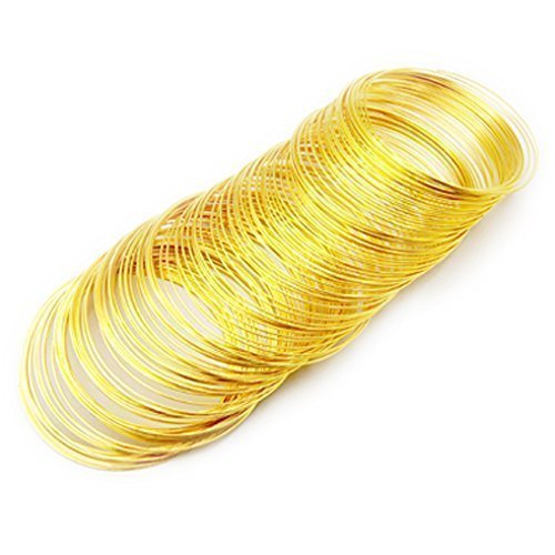Bacabella 21513 Spiraldraht 55mm Durchmesser und 0,5mm Dicke Gold (10 Windungen) von Bacabella