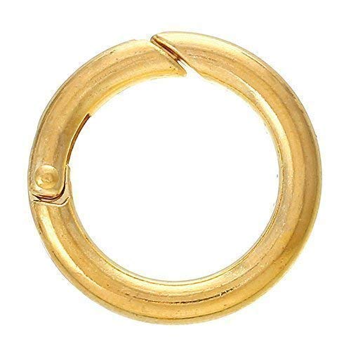 Bacabella 21932 Sicherheitsringe 25mm Gold ringförmig aufklappbar (5 Stück) z.B. als Ersatz Karabiner Verschluss von Bacabella